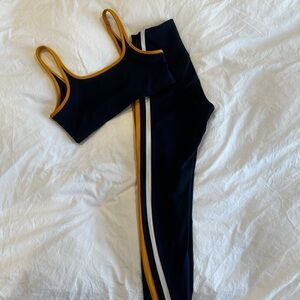 Splits59 Navy and Marigold Activewear Set